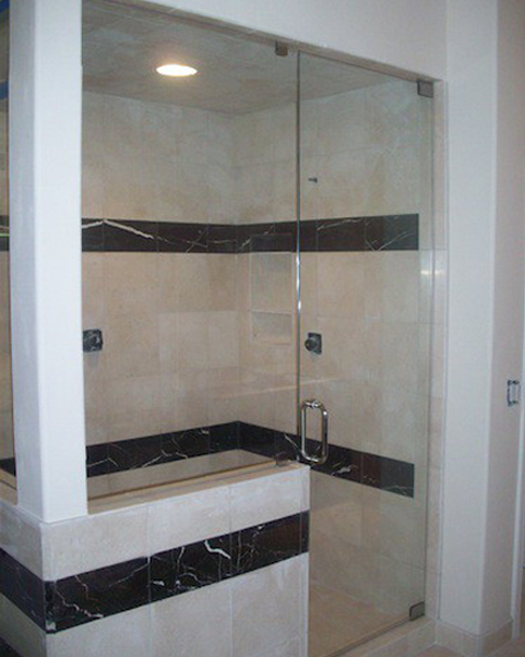 Bathroom glass by Above & Beyond Glass